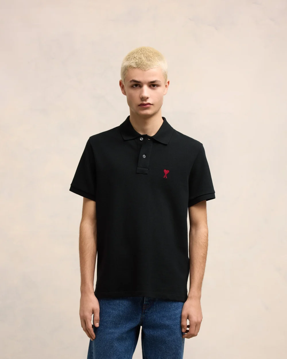 Ami ADC Polo Shirt 'Black' - Image 2