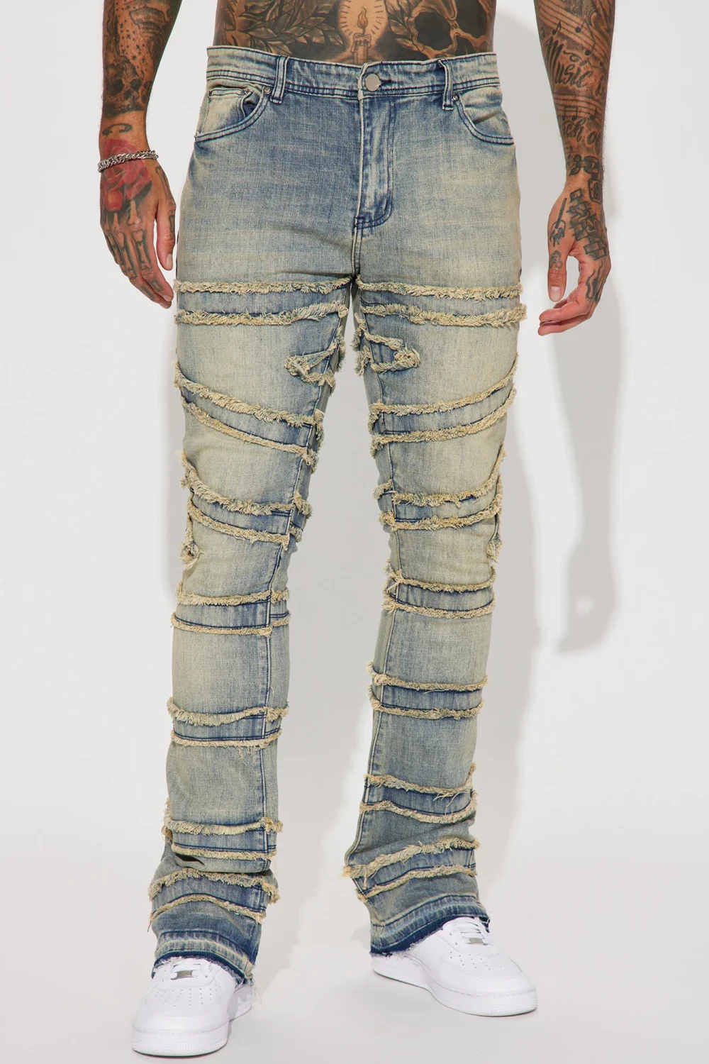 About Fray Stacked Skinny Flare Jeans - Image 2