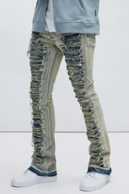 Got Me Destroyed Stacked Skinny Flare Jeans