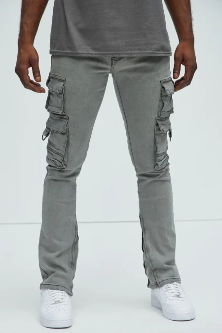 On The Double Cargo Stacked Skinny Convertible Flare Jeans